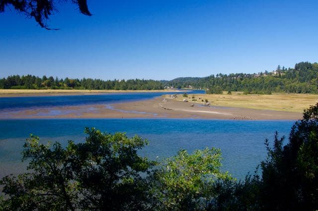View To The Nestucca Little Nestucca Confluence, Two Rivers Peninsula, Nestucca Bay NWR
